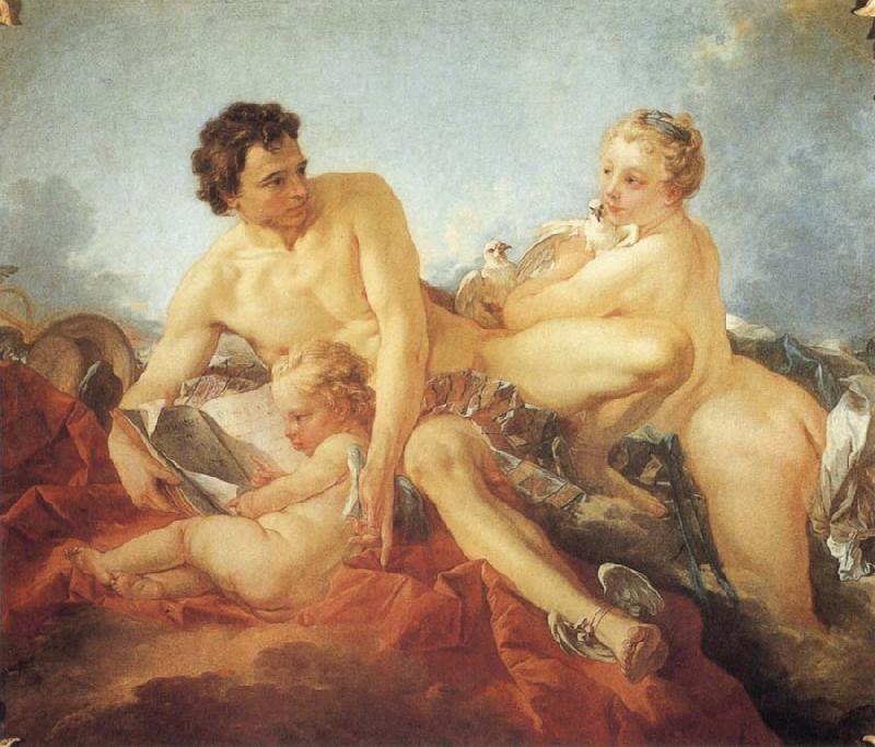 Francois Boucher The Education of Amor oil painting image